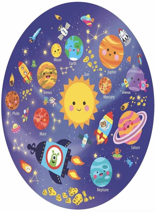 Fiddlys Creative Wooden Jigsaw Puzzle for Kids | 66 Pieces Educational Single Layer Puzzle | Fun & Learning Toy for Children Ages 3+ (Solar System) - Image 1