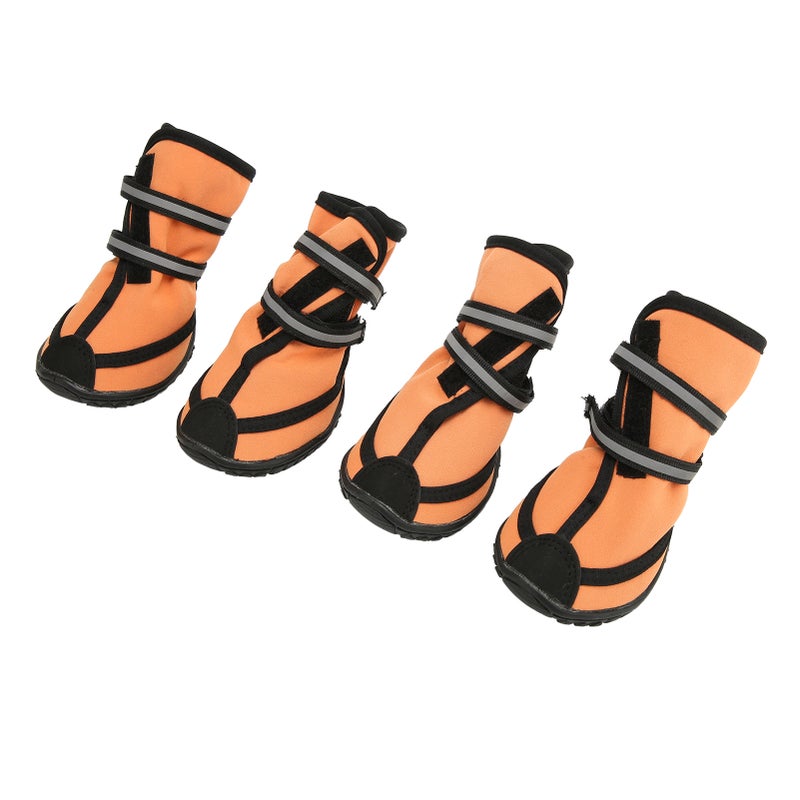 Dog Boots Waterproof Prevent Slipping Reflective Adjustable Outdoor Dog Shoes Paw Protector for Medium Large Dogs L - Image 4