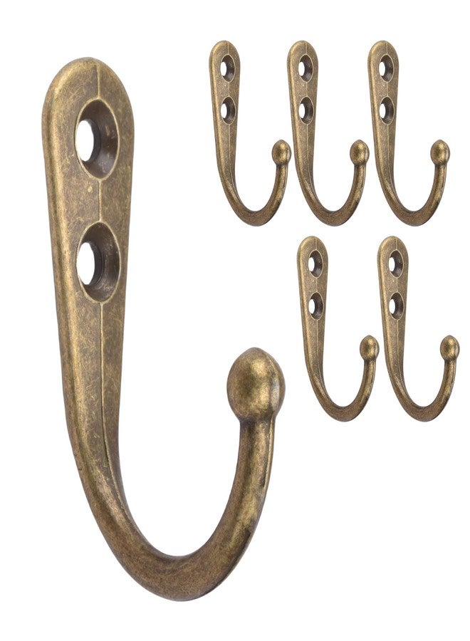 Alele Single Prong Hook Hanger,Robe Towel Hooks,Zinc Die Cast, Set of 6 (Single Prong Hook 6p) - Image 1