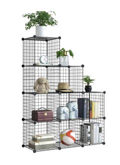 Display Stand 4 Tier Movable Shop Spinner Jewelry Keyring Socking Hats Toys Show Rack (Black)