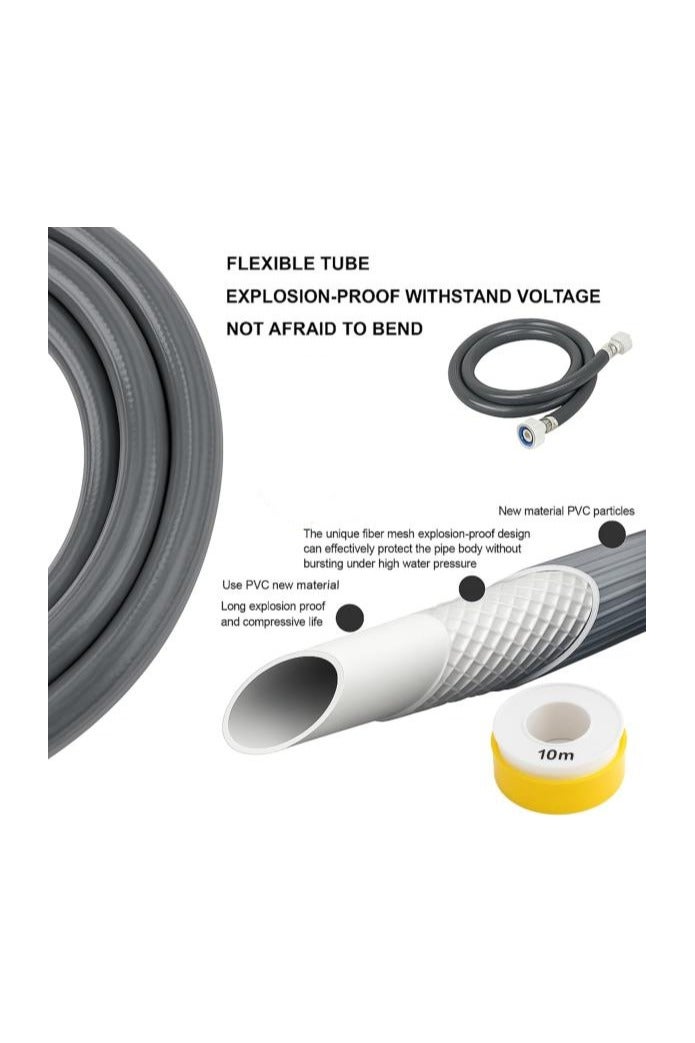 FULAICHIA Inlet Hose Pipe for Washing Machine – Universal Water Supply Connector – Leak-Proof & Durable –2 Miter - Image 4