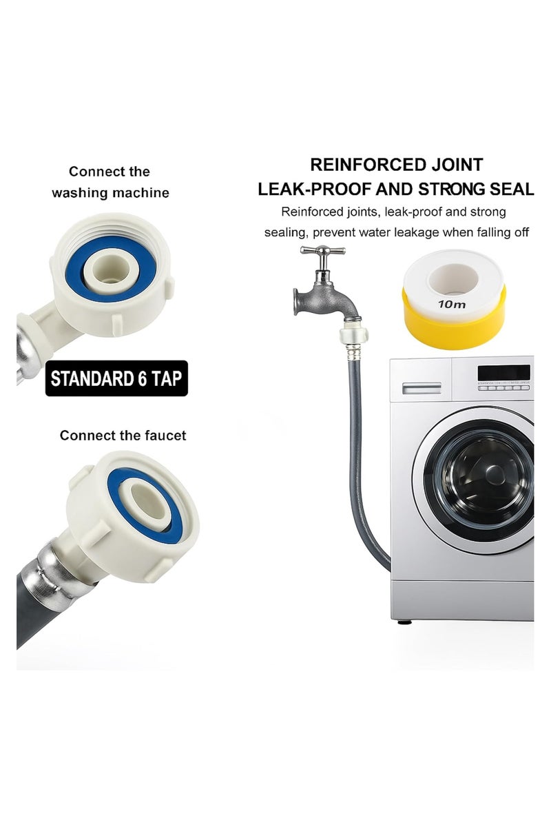 FULAICHIA Inlet Hose Pipe for Washing Machine – Universal Water Supply Connector – Leak-Proof & Durable –2 Miter - Image 3