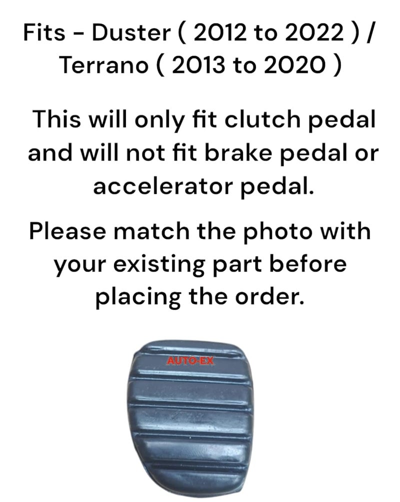 Auto-Ex Clutch Paddle Rubber Cover Pedal Pad Rubber Compatible/Replacement For Duster (2012 to 2022) / Terrano (2013 to 2020) - Image 2