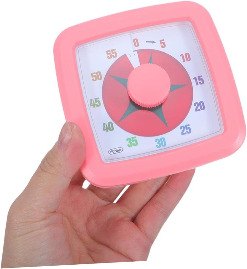 Visual Countdown Timer and Teachers, Small Pink 60-Minute Schedule Timer with Display, Classroom and Office Time Management Tool - Image 3