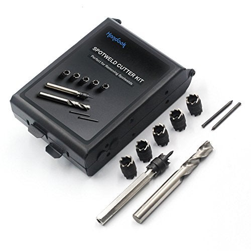 Handook Spot Weld Cutter, Sheet Metal Hole Cutter, Punch Remover Panel Separator for Power Drill Welding Auto Body Work Tool, 3/8 Inch Drill Bit Tool (9-Pack) - Image 1