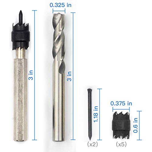 Handook Spot Weld Cutter, Sheet Metal Hole Cutter, Punch Remover Panel Separator for Power Drill Welding Auto Body Work Tool, 3/8 Inch Drill Bit Tool (9-Pack) - Image 4
