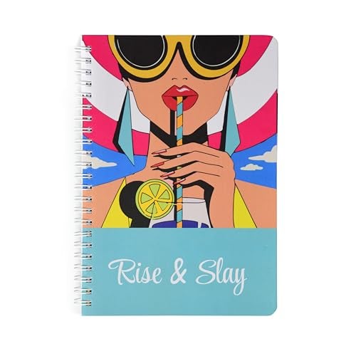 Papboo A5 Hardcover, Hardbound Cute Undated Daily Planner For 3 Months, Schedule Your Day, Manage To-do List, Goals Tracker,Wellness Tracker,With cool Sticker sheet Backside (Rise and Slay) - Image 1