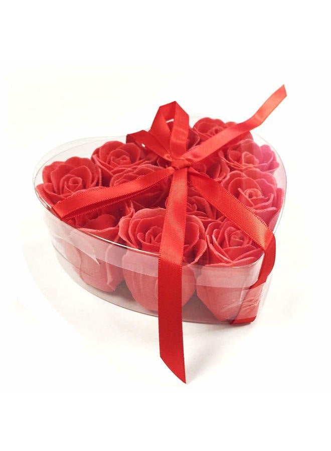 Wrapables Rose Scented Red Rose Shaped Soaps (Set of 12) - Image 2