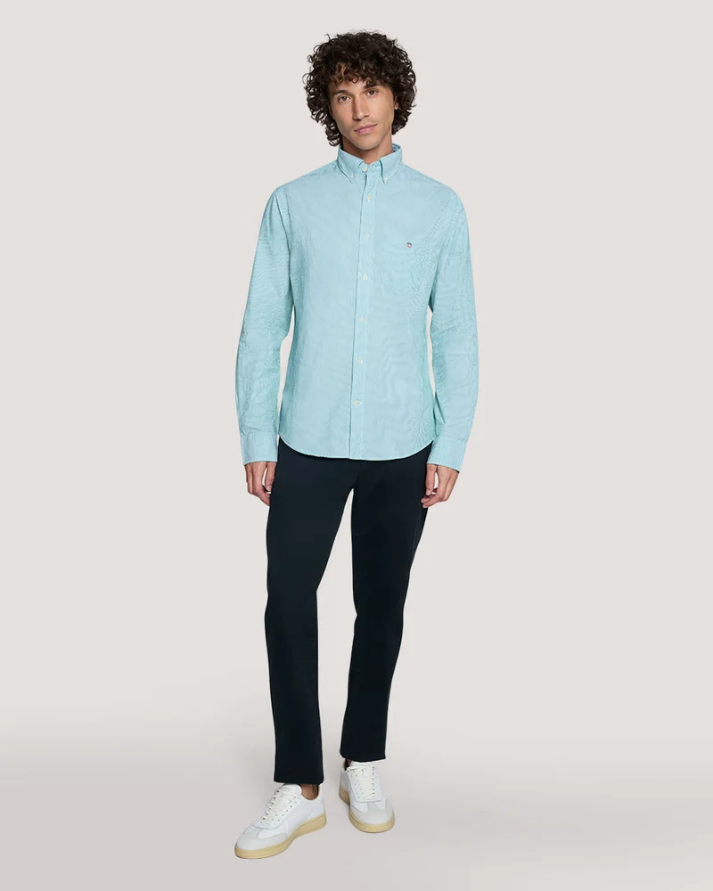 GANT Gant Regular Fit Striped Dobby Dot Shirt