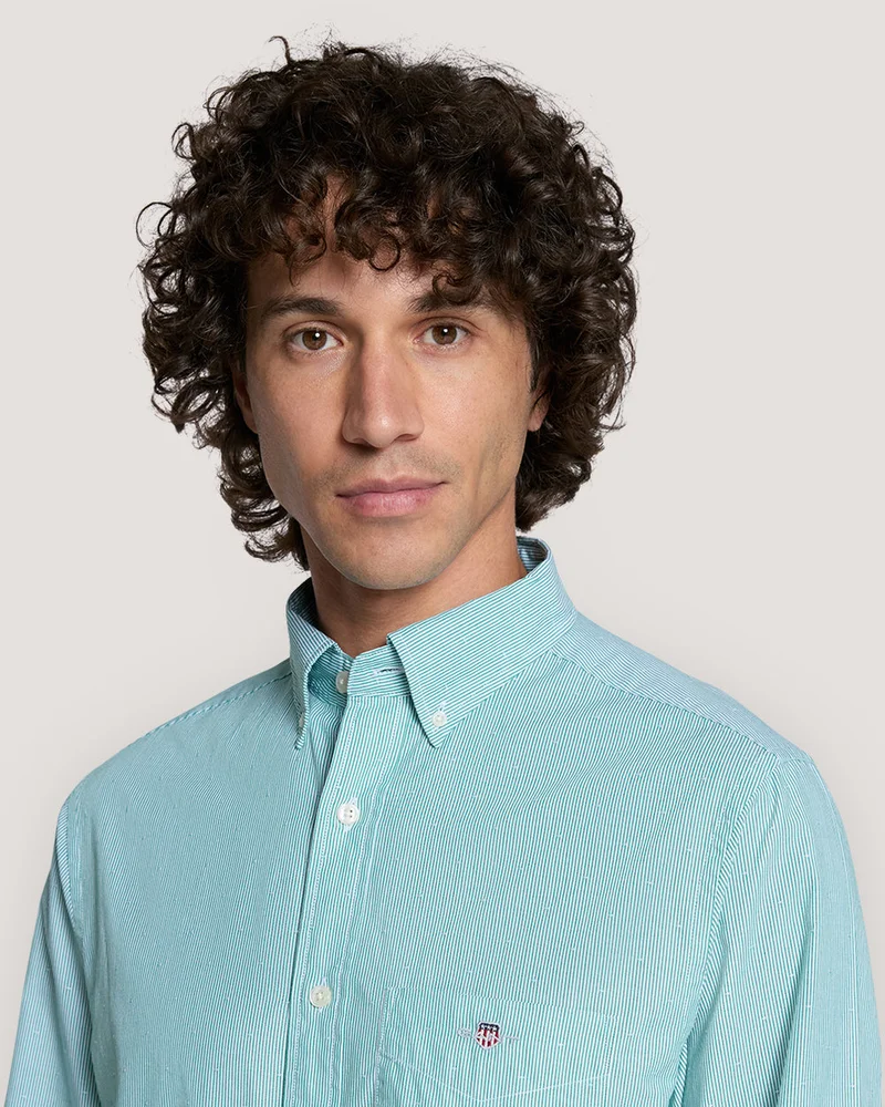 GANT Gant Regular Fit Striped Dobby Dot Shirt