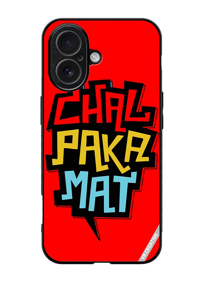 VR CREATIVE Protective Case Cover For Apple iPhone 17 Chal Paka Mat Hindi Quots Design Multicolour