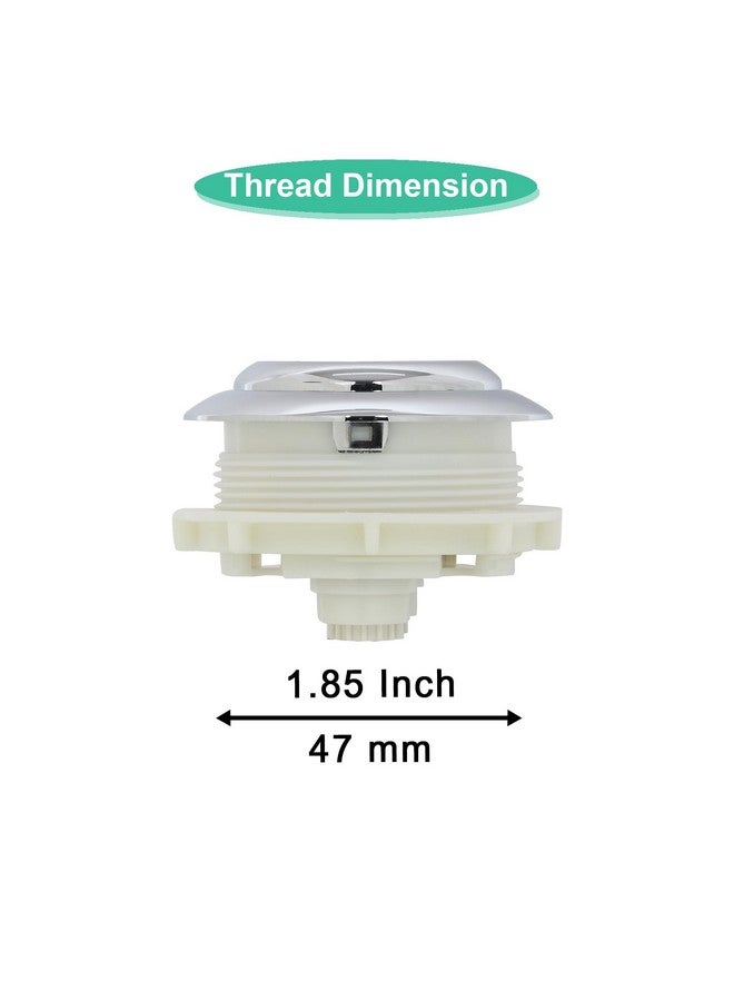 Prem's Push Valve Flush, Dual Push Flush Button for Toilet Water Tank, Replaceable Round Push Flush Cock, Commode Flush Cock (1.85 inch (47 mm)) - Image 4