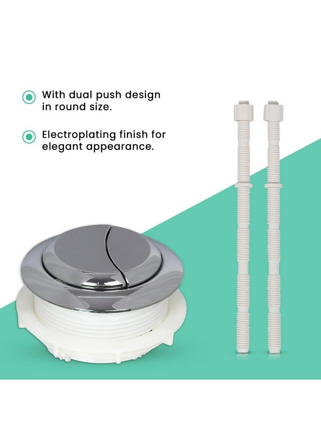 Prem's Push Valve Flush, Dual Push Flush Button for Toilet Water Tank, Replaceable Round Push Flush Cock, Commode Flush Cock (1.85 inch (47 mm)) - Image 5