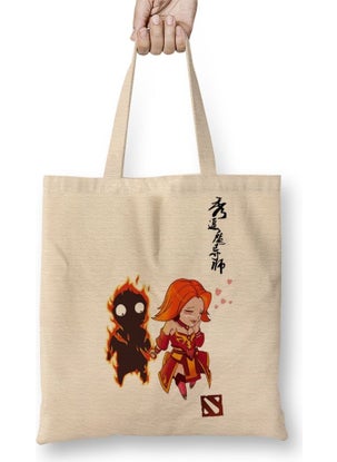 Baskı Dükkanı Print Shop Dota 2 Lina Cloth Bag Long Handle 