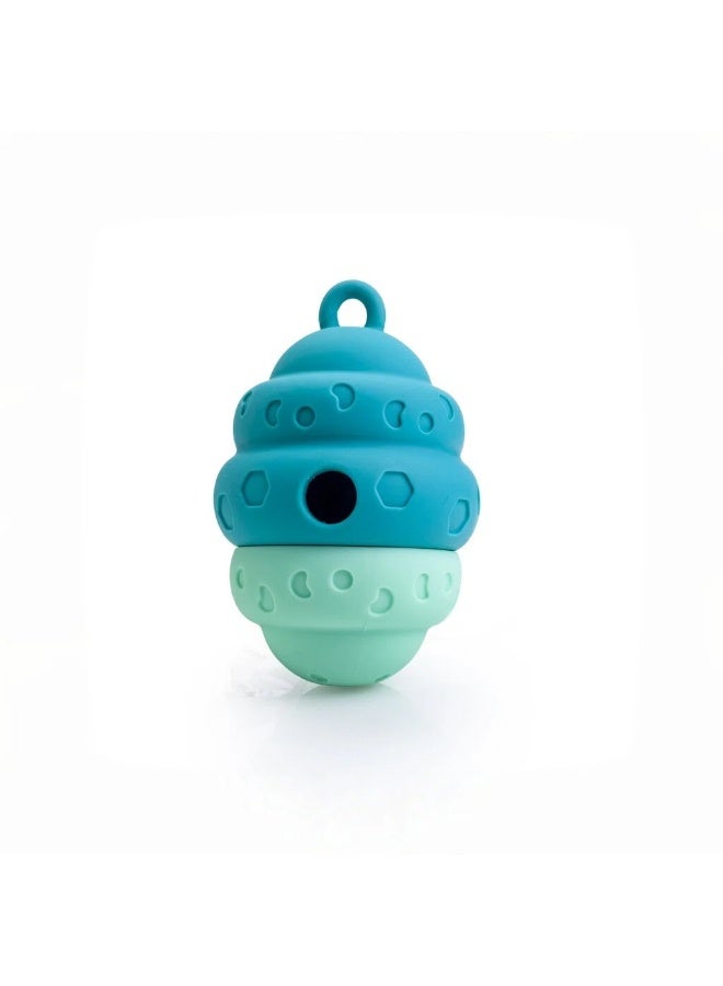 EPET Interactive Dog Treat Dispenser Toy - Slow Feeder Puzzle Ball for Mental Stimulation, Energy Release (Blue & Green) - Image 1