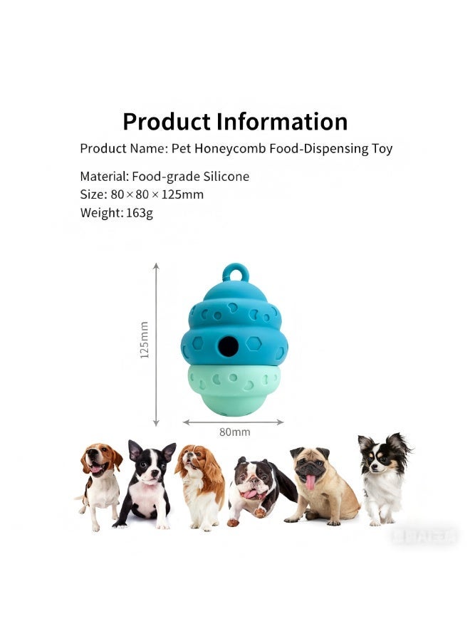 EPET Interactive Dog Treat Dispenser Toy - Slow Feeder Puzzle Ball for Mental Stimulation, Energy Release (Blue & Green) - Image 2
