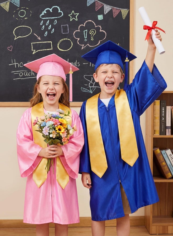 SOMSOC 4 Pieces Kindergarten Graduation Gown Grad Cap Set for Kids Preschool Nursery Graduation Stole Gown with 2025 Tassel - Image 5