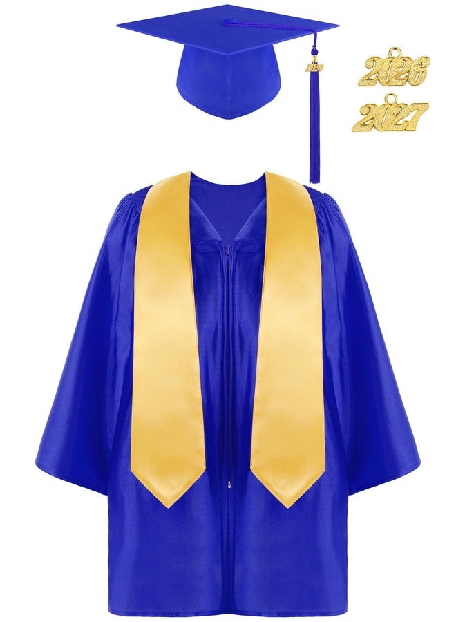 SOMSOC 4 Pieces Kindergarten Graduation Gown Grad Cap Set for Kids Preschool Nursery Graduation Stole Gown with 2025 Tassel - Image 1