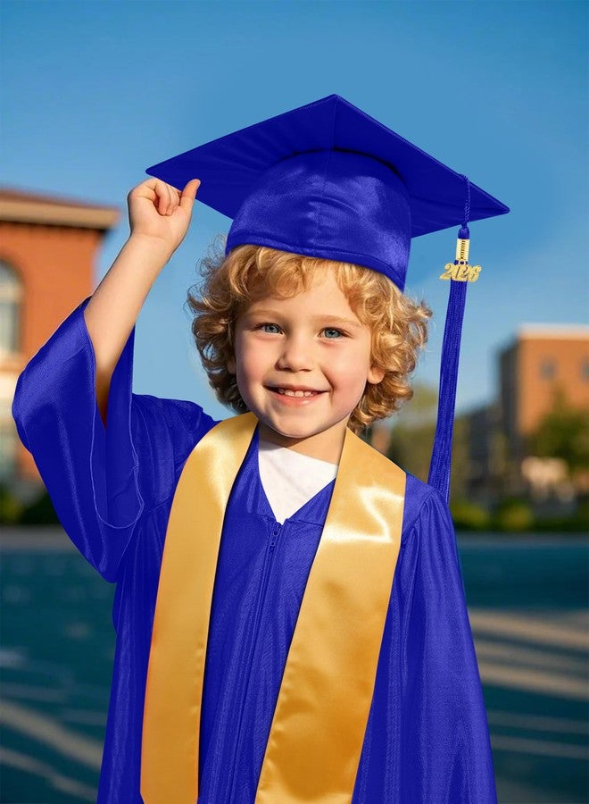 SOMSOC 4 Pieces Kindergarten Graduation Gown Grad Cap Set for Kids Preschool Nursery Graduation Stole Gown with 2025 Tassel - Image 4