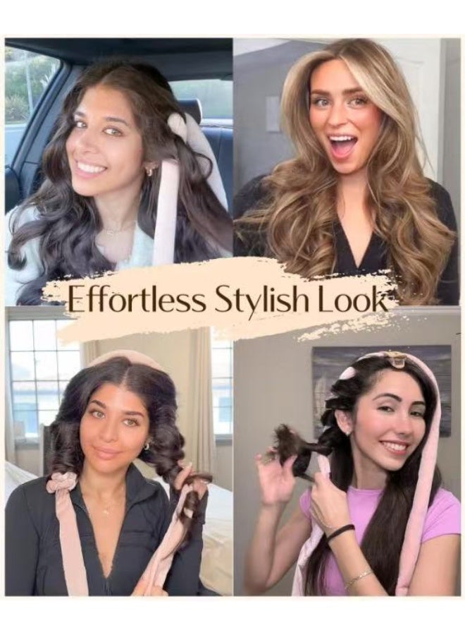 Heatless Hair Curler Set for Lazy People Curling Rollers with Clips Silk Ribbon Hair Ties Long Lasting Hold No Heat Damage DIY Hair Styling Essential - Image 3