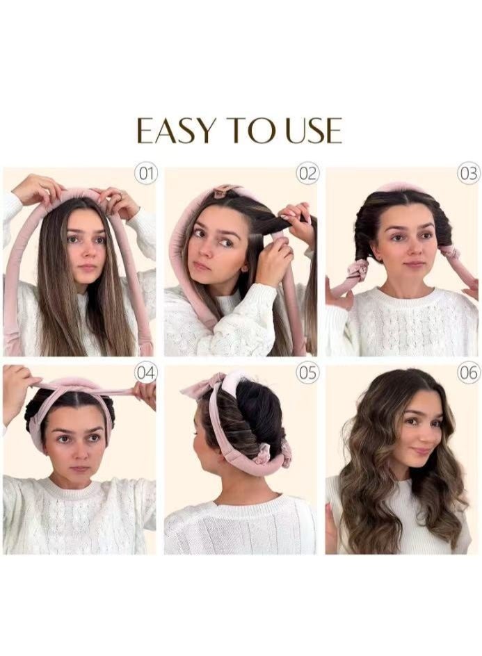 Heatless Hair Curler Set for Lazy People Curling Rollers with Clips Silk Ribbon Hair Ties Long Lasting Hold No Heat Damage DIY Hair Styling Essential - Image 4