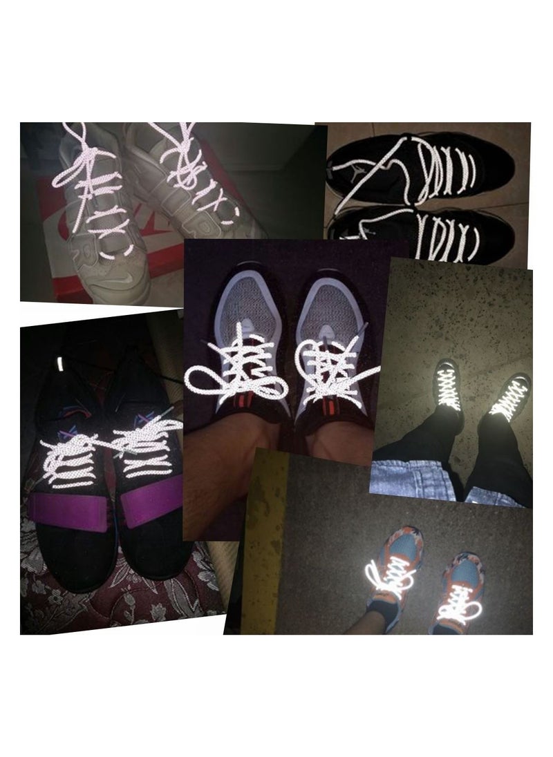 Generic - Reflective Round Shoe Laces Sneakers Shoelaces Sports Rope Laces Fluorescent Running Shoestrings Outdoor - Image 1