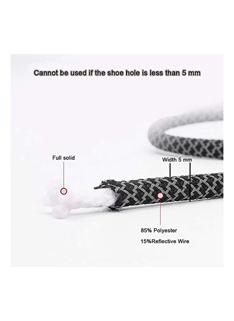 Generic - Reflective Round Shoe Laces Sneakers Shoelaces Sports Rope Laces Fluorescent Running Shoestrings Outdoor - Image 1