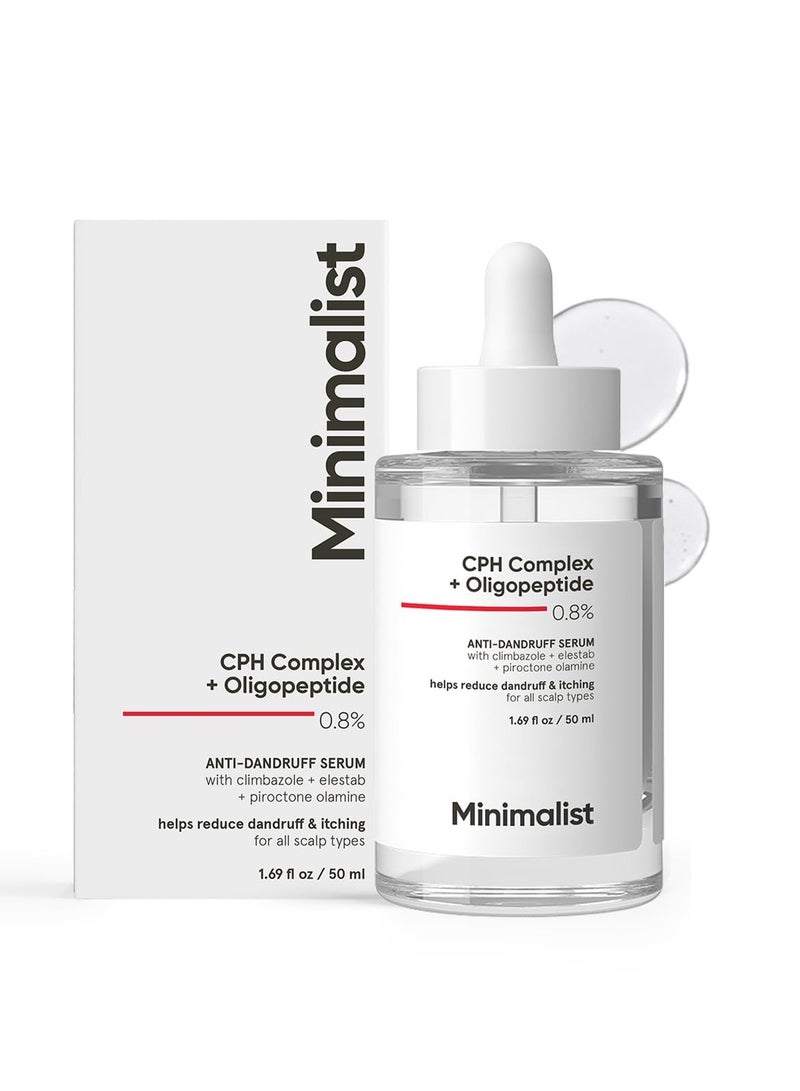 Minimalist Anti-Dandruff Hair Serum for Scalp | Pre Shampoo Treatment with CPH Complex & Oligopeptide 0.8% | With Elestab Advanced Anti Dandruff Molecule | For Women & Men | 50ml - Image 1