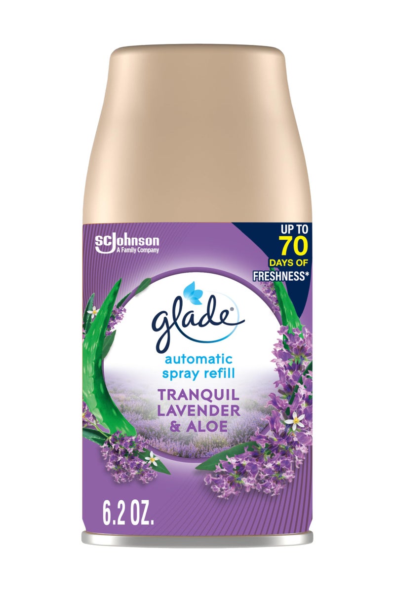 Glade Automatic Spray Refill, Air Freshener for Home and Bathroom, Tranquil Lavender & Aloe, 6.2 Oz - Image 1