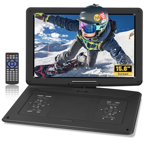 BOKYOK 17.9" Portable DVD Player with 15.6’’ Large HD Screen, 6Hrs Play, DVD Player Portable with Dual Speaker, Last Memory, Support SYNC TV/USB/SD Card, Play All Discs Format Except Blu-ray, Black - Image 1