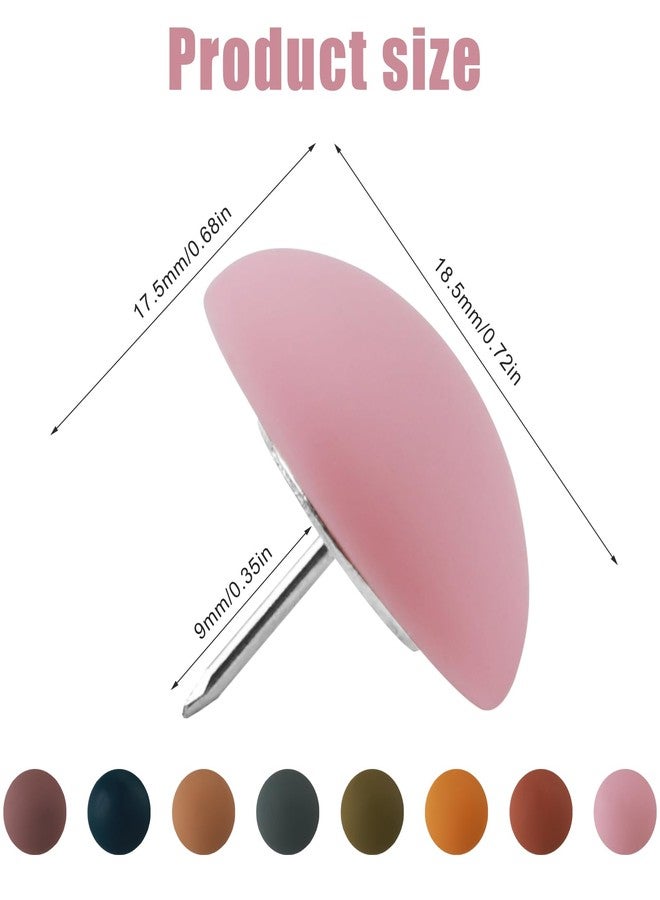 XIHIRCD 30pcs Matte Push Pins, Colorful Round Map Pins Resin Decorative Push Pins Steel Point Reusable Cute Thumb Tacks Pushpin for Cork Boards, Photos, Calendar, Home, Office, Packed in Box - Image 2
