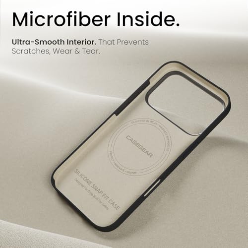 CASEGEAR Silicone Snap Fit Back Cover Case Compatible with iPhone 17 Pro | 8 Feet Drop Protection | Compatible with MagSafe | 360° Protection | Shockproof & Scratch Resistant | Midnight Black - Image 5