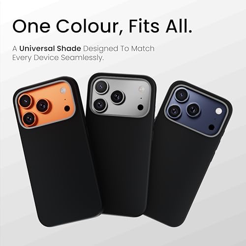 CASEGEAR Silicone Snap Fit Back Cover Case Compatible with iPhone 17 Pro | 8 Feet Drop Protection | Compatible with MagSafe | 360° Protection | Shockproof & Scratch Resistant | Midnight Black - Image 2