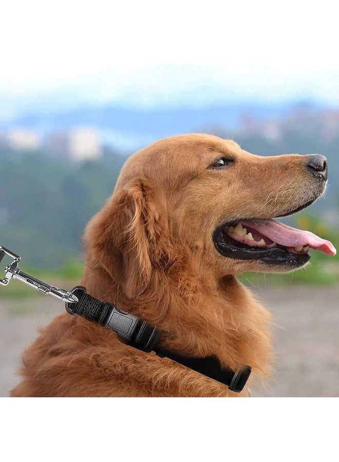 طقم طوق ومقود من النايلون عالي الجودة للجراء، طوق نايلون قابل للتعديل مع مقود للكلاب الصغيرة والمتوسطة، طقم طوق سريع الفك وجيد التهوية للكلاب (أسود) - Image 4