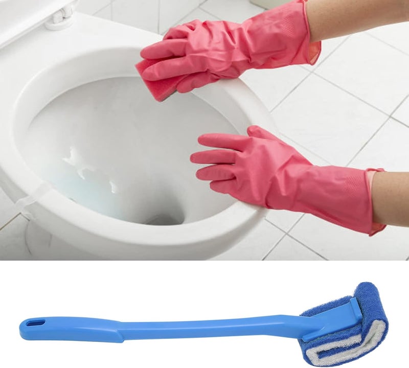 klarako Toilet Brush, Soft Bristle Curved Design Bathroom Cleaning Scrubber Tool (Blue) - Image 3