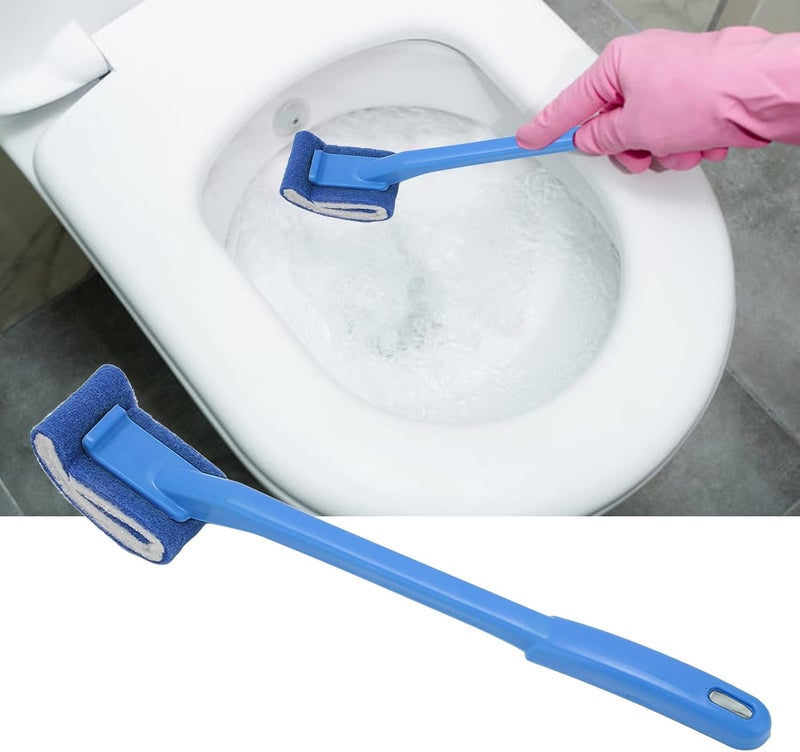 klarako Toilet Brush, Soft Bristle Curved Design Bathroom Cleaning Scrubber Tool (Blue) - Image 2