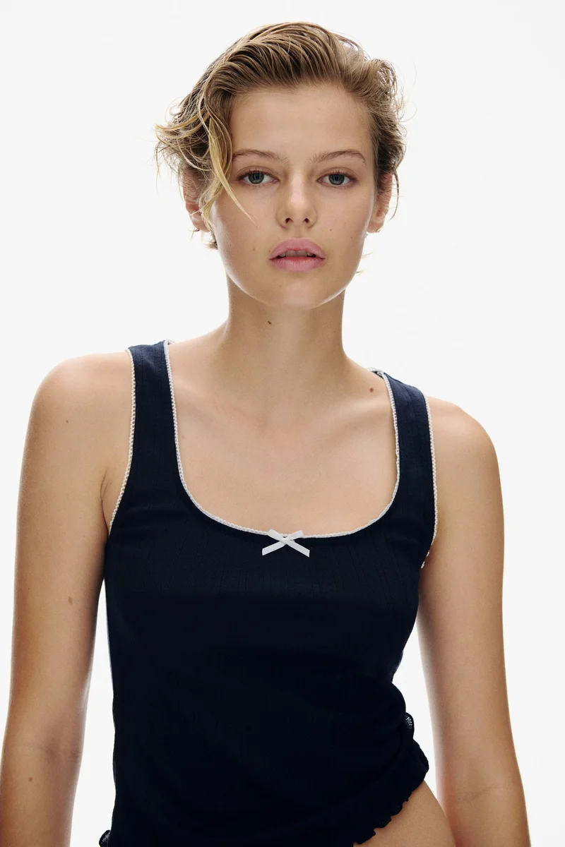 H&M Pointelle jersey vest top