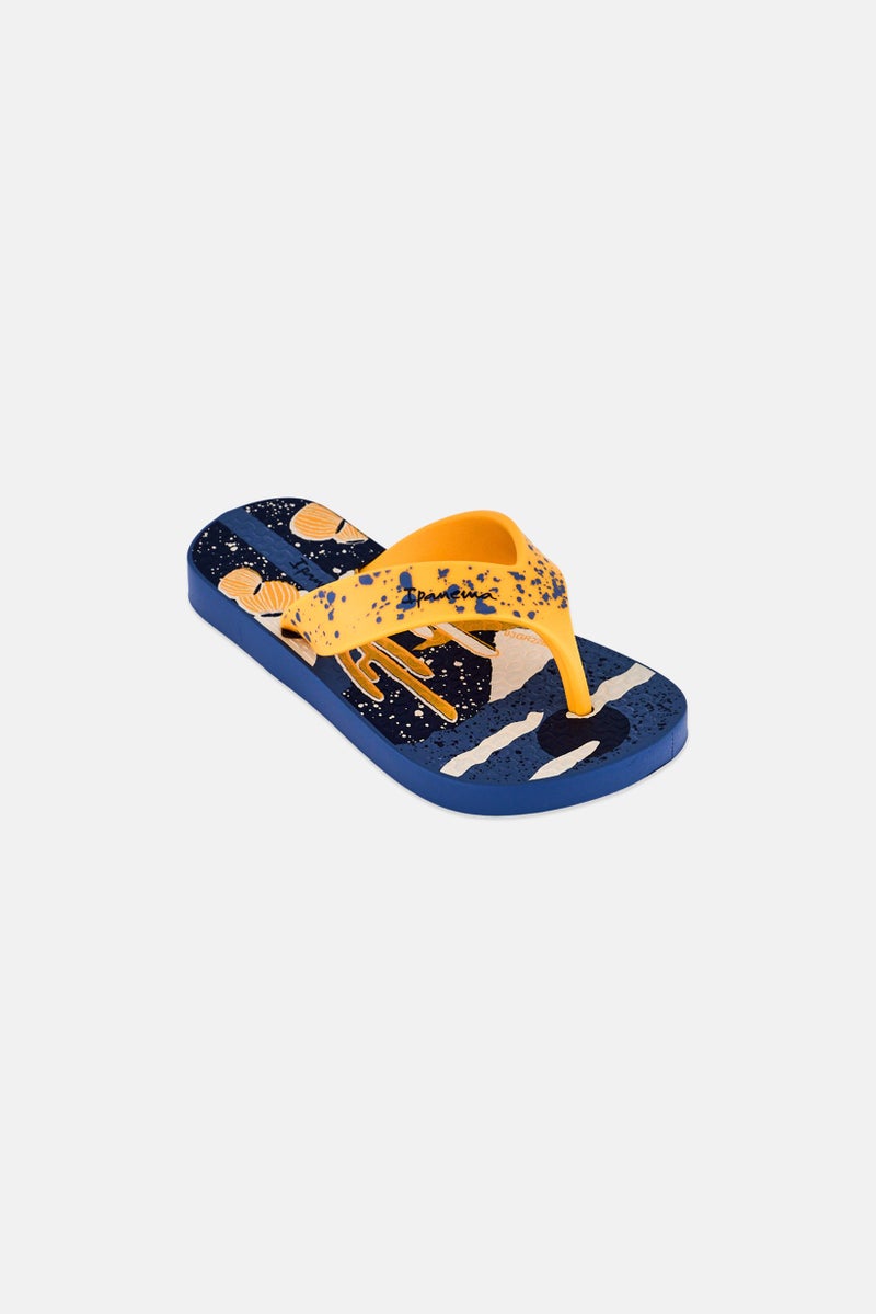 Ipanema Toddlers Boy Deck Graphic Print Slip On Slippers, Multicolor - Image 1
