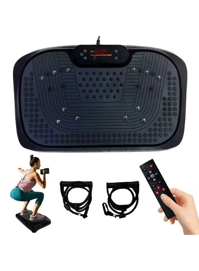 ماستون ألواح اهتزاز MST-D1، جهاز تمارين اللياقة البدنية الاهتزازي للاستخدام المنزلي، 5 أوضاع برنامج وشريطان مقاومة، جهاز تدريب اللياقة البدنية الاهتزازي - Image 1