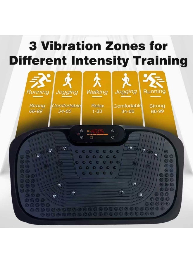 ماستون ألواح اهتزاز MST-D1، جهاز تمارين اللياقة البدنية الاهتزازي للاستخدام المنزلي، 5 أوضاع برنامج وشريطان مقاومة، جهاز تدريب اللياقة البدنية الاهتزازي - Image 5