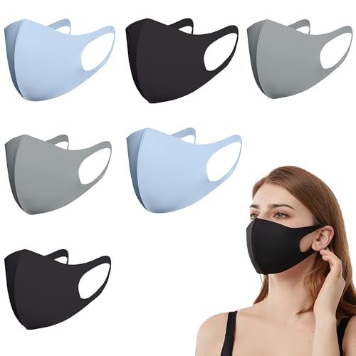 Yugan Anti Pollution Reusable and Washable Face Mask for Adult, Unisex, Soft Breathable Oxford Fabric (Multicolor - 6 Pcs - Adult) - Image 1