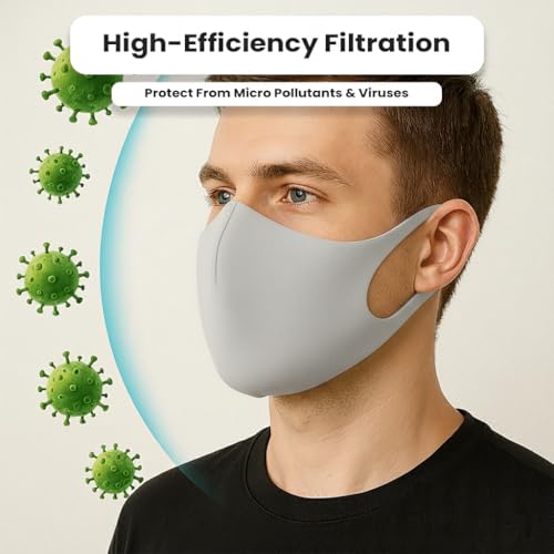 Yugan Anti Pollution Reusable and Washable Face Mask for Adult, Unisex, Soft Breathable Oxford Fabric (Multicolor - 6 Pcs - Adult) - Image 3