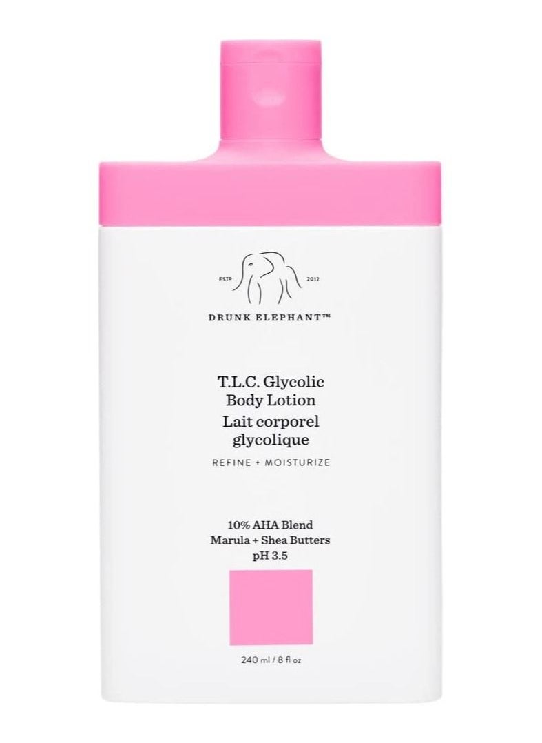 DRUNK ELEPHANT - T.L.C. Glycolic Body Lotion with Marula and Shea Butters. Refining and Moisturizing for Healthy Skin-240ml/8 fl oz - Image 1