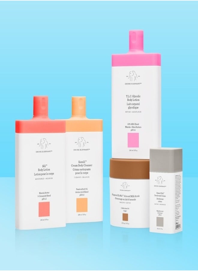 DRUNK ELEPHANT - T.L.C. Glycolic Body Lotion with Marula and Shea Butters. Refining and Moisturizing for Healthy Skin-240ml/8 fl oz - Image 1