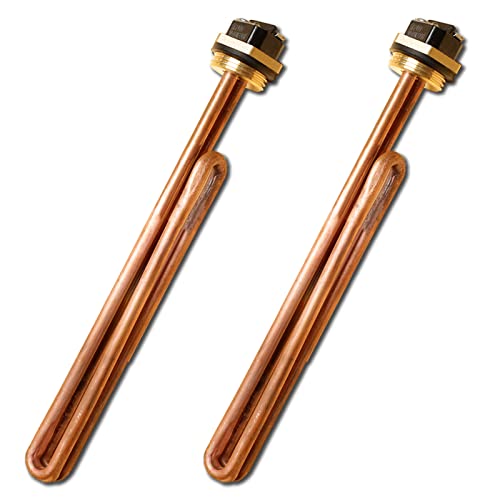 Mhrxusd HE 90240 Heating Element, Replacement for EcoSmart ECO 18 27 36, 9KW 240V Water Heater Element for Electric Tankless Water Heaters, Screw-In,Copper, 2PCS - Image 1