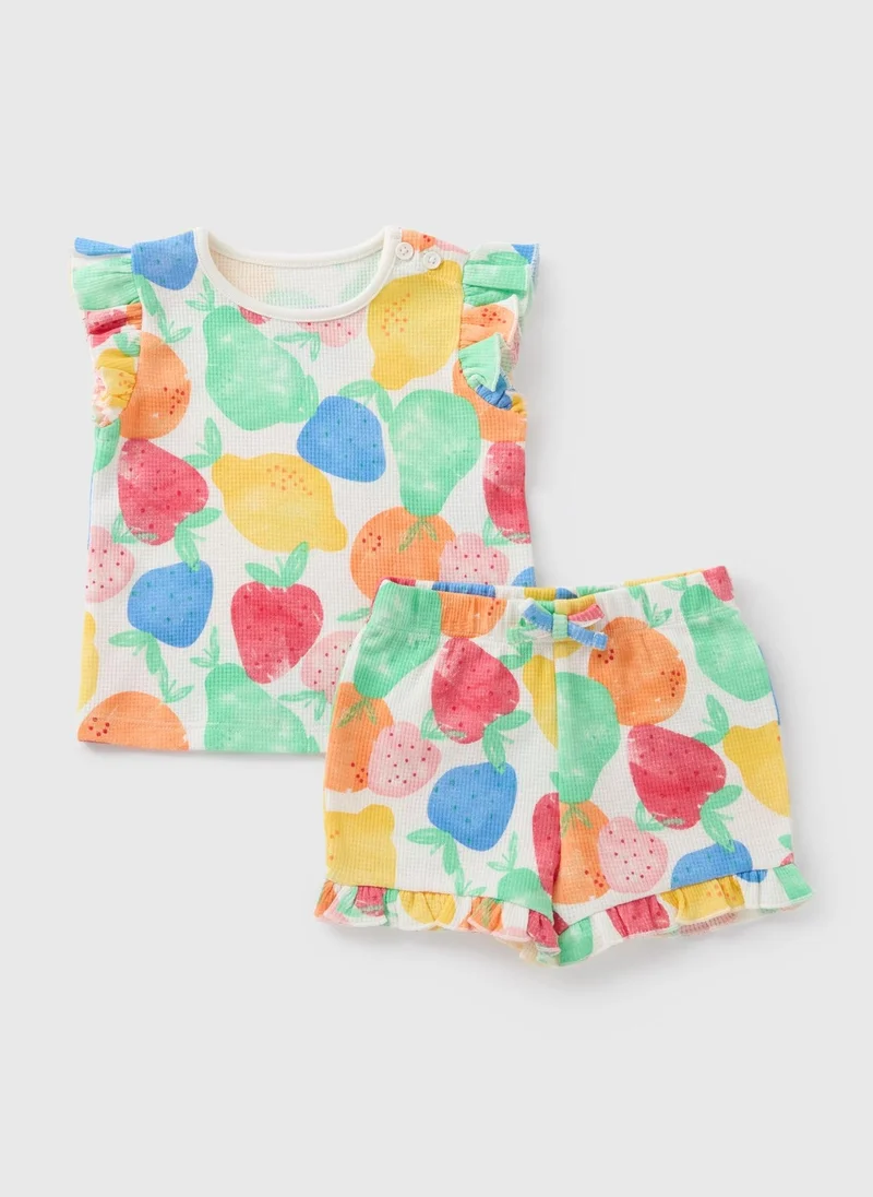 Matalan Baby Multicoloured Strawberry Top & Shorts Set