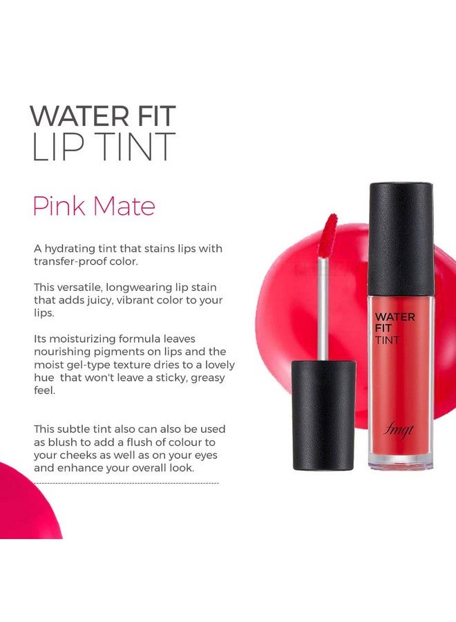 The Face Shop Waterproof and Long Lasting Water Fit Lip Tint, Lip Stain, Crème Finish, 5g - Pink Mate - Image 2