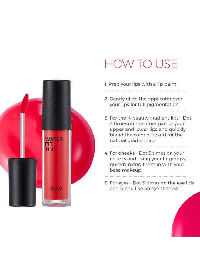 The Face Shop Waterproof and Long Lasting Water Fit Lip Tint, Lip Stain, Crème Finish, 5g - Pink Mate - Image 3