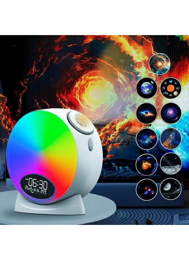 Planetarium Projector Night Light 4K HD Star with Bluetooth Function White Noise Clock for Relaxation and Sleep Aid