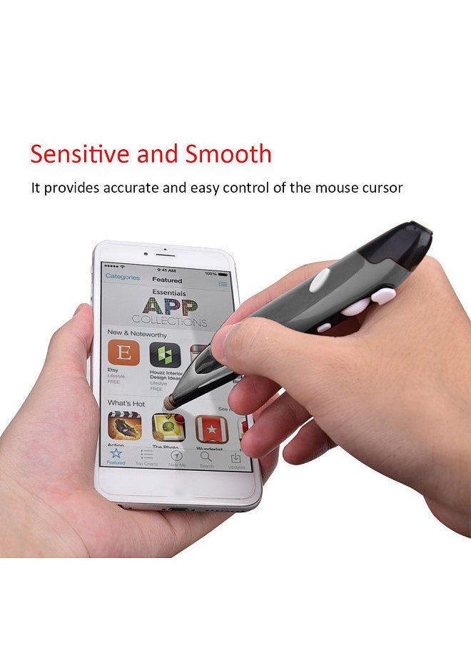 Generic - PR-06 2.4Ghz Wireless Optical Touch-pen Mouse 800/1200/1600DPI Wireless Mouse Pen with Stylus Function Handwriting Ergonomic Mice for PC Laptop Computer - Image 1